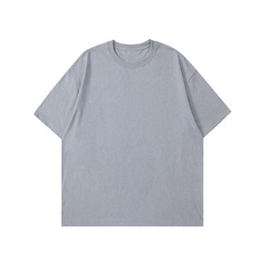 Casual Oversized Men's <b>T</b>-<b>shirt</b> <b>Cropped</b> Boxy Fit with 240 Grams Fabric Weight Custom Heat Transfer Printing in Black and <b>White</b> - Product Image 1