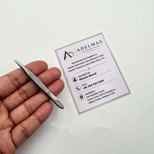 Pince à épiler sourcils en acier inoxydable argenté à pointe inclinée, précision classique, avec poignée antidérapante à picots - Product Image 6