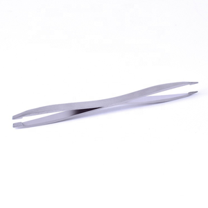 Professional Stainless Steel Double Ended Eyebrow Tweezers Slanted and Pointed Tip Precision Beauty <b>Tool</b> - Product Image 1