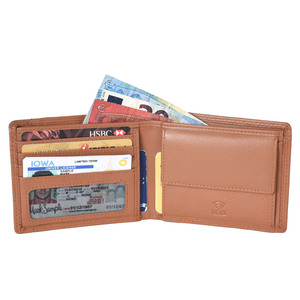 Mens Leather <b>Wallet</b> Bifold ID Window Coin Pocket <b>RFID</b> Blocking Card Holder Multi Slot Cash Compartment Classic Brown <b>Wallet</b> - Product Image 2