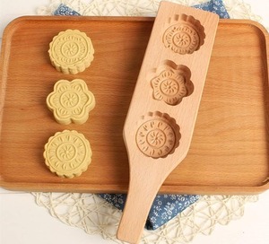 Handmade wood cake press <b>mold</b> best price wooden cookie <b>molds</b> wholesale baking tools and accessories - Product Image 5