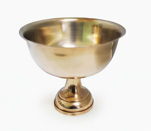 Bol en métal doré de qualité supérieure avec base surélevée, design classique poli, pour servir les aliments, passe au lave-vaisselle, style contemporain pour la maison - Product Image 5