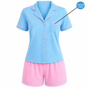 Ensemble de pyjama d'été respirant et doux Cosh International Sisterhood Sorority pour femmes, manches courtes, shorts, vêtements de nuit fins pour la maison - Product Image 5