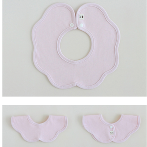 JALBEBE Bavaglino per Neonati in Morbido Cotone, Antibatterico, Ecologico, a Strato Singolo, con Bottone a Pressione, Bordo Ondulato, Lavabile, con Motivo Floreale - Product Image 1