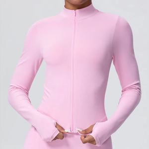 Camisa Casual de Manga Larga con Cierre Frontal, Servicios de Producción de Ropa de Marca Privada, Camisa de Manga Larga con Cierre para Mujer al por Mayor - Product Image 1