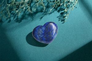 Piedra de Palma de Lapislázuli Natural con Imagen de Corazón, 1.8x1.4 Pulgadas, Gema Tallada, Arte Popular, Regalo de Meditación, Decoración del Hogar, Venta al por Mayor - Product Image 4