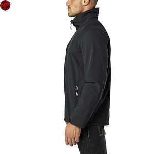Veste softshell légère pour homme, unie, décontractée, résistante à l'eau, coupe-vent, respirante, pour l'hiver, en plein air, à capuche - Product Image 2
