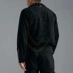 Men's <b>Suede</b> leather <b>Jacket</b> in High Street Style Rehingstone Winter <b>Suede</b> leather <b>Jacket</b> - Product Image 2