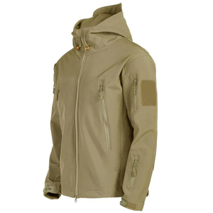 Mens hooded <b>fleece</b> <b>lined</b> softshell <b>jacket</b> waterproof hiking outdoor sportswear windbreaker wholesale factory price bulk orders - Product Image 2