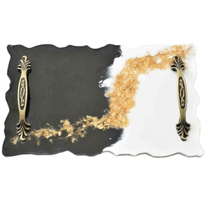 Plateau en résine incrusté de nacre pour chocolats et fruits, plateau de service alimentaire de haute qualité pour la maison, fabriqué par un fabricant de plateaux de service en résine. - Product Image 6