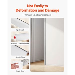 Confezione da 10 Protezioni Angolari in Acciaio Inox 304, 2 x 2 x 48 Pollici, Protezioni per Bordi a 90 Gradi, Finiture Metalliche per Angoli di Pareti - Product Image 3