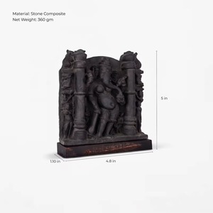 Escultura Tradicional de Vinayaki, Ídolo Sagrado y Raro de la Diosa Hindú Ganesha, Decoración Arquitectónica Antigua para el Hogar o Templo - Product Image 6
