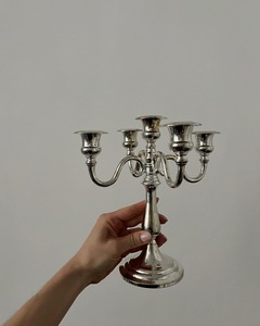 Golden Three-Arm Candelabra Decorative <b>Candle</b> Holder for Home Decoration - Product Image 2
