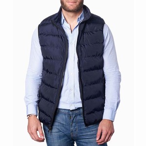 Fashionable Casual Design New Arrival Men Canvas Puffer Vest Custom Printed Logo Waterproof Reversible Breathable OEM - Product Image 1