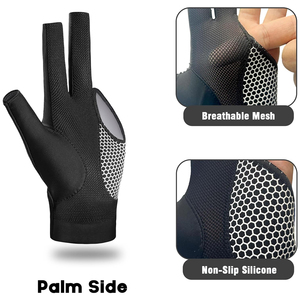 Guantes de billar y snooker profesionales con aislamiento térmico, fabricados en fábrica, precio razonable, guantes de snooker de 3 dedos - Product Image 5