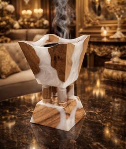 FAIZA CRAFT FC-7344 Porte-encens artisanal en résine de bois parfumée au bois de santal 100% naturel Vente en gros Personnalisé - Product Image 5