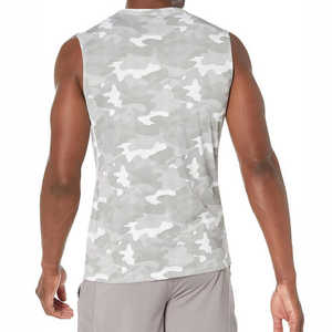 Camisetas sin mangas personalizadas con sublimación completa para hombre, 100% poliéster, chaleco de gimnasio para hombre, camiseta sin mangas con OEM - Product Image 5