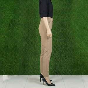 Pantalones informales de cintura alta para mujer, pantalones formales ligeros de alta calidad, pantalones de pierna recta, pantalones de negocios para viajar, diseño elástico - Product Image 4