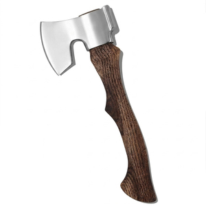 Steel Head <b>Axe</b> With Wooden Handle For Bushcraft <b>Camping</b> And Wood Chopping Activities High Performance Mini <b>Axe</b> - Product Image 1