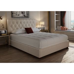 Lit King Size avec rangement intégré, meubles rembourrés, livrés en boîte - Product Image 4