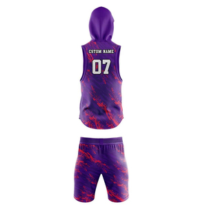Conjunto de Camiseta sin Mangas y Pantalones Cortos de Compresión 7V7, Transpirable, Talla Grande, Personalizable, Secado Rápido, 100% Poliéster, Logotipo Personalizado, Estilo Americano - Product Image 3