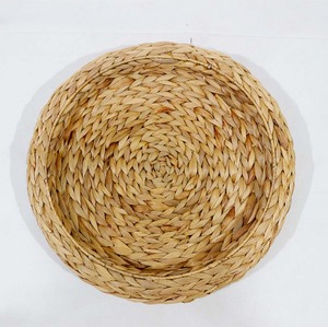 Trending Natural Water Hyacinth Elevated Cat <b>Bed</b> Round Puppy Cushion Woven <b>Nest</b> - Product Image 6