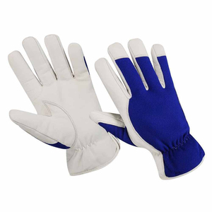 Guantes Deportivos de Cuero Blancos y Azules, Transpirables, hasta la Muñeca, Unisex, Guantes de Seguridad para Primavera, Verano y Uso al Aire Libre - Product Image 1