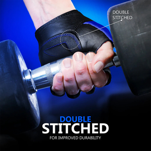 Guantes de Entrenamiento Transpirables para Fisicoculturismo, Levantamiento de Pesas, con Soporte para Muñeca, de Cuero, para Gimnasio - Product Image 4