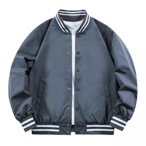 Hot Selling Custom Front Coated 100% Cotton Satin Square Collar Breathable Varsity Winter High Quality College Jacket <b>Men</b> Puff - Product Image 3