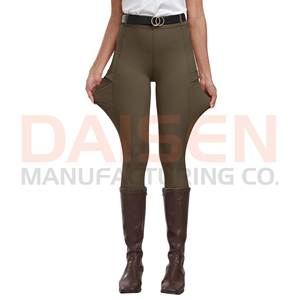 Leggings d'équitation pour femmes avec grip en silicone, taille haute, extensibles, respirants, pour l'entraînement - Product Image 3