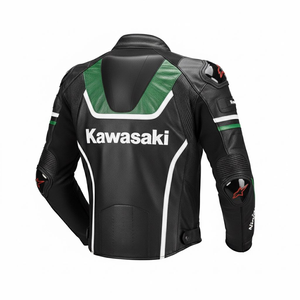 Blouson de moto en cuir respirant personnalisé avec impression sérigraphiée, unisexe, protection CE, en cuir de vachette, OEM ODM, manches longues - Product Image 2