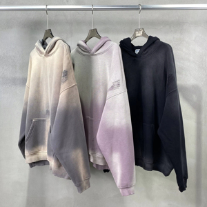 เสื้อฮู้ดดี้ผู้ชายทรงโอเวอร์ไซส์ รุ่น Solid Sun Faded 350 แบบย้อมสีเอซิด ลุควินเทจ สีเทา ผ้าฝ้าย 100% หนานุ่ม คุณภาพดี สามารถสั่งทำได้ - Product Image 1