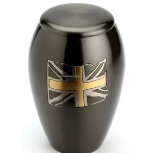 Classical Cremation Adult urn Long lasting quality metal cremation urns for adult ashes flag Engraved urn customized