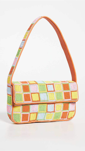 Sac bandoulière brodé fait main sur mesure, motif planche de surf, perles bleues, pour l'été et la plage, pour femmes et filles - Product Image 3