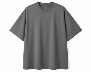 Camiseta Gris Extra Grande de Manga Corta, Cuello Redondo, Algodón, Informal, para Senderismo al Aire Libre - Product Image 1
