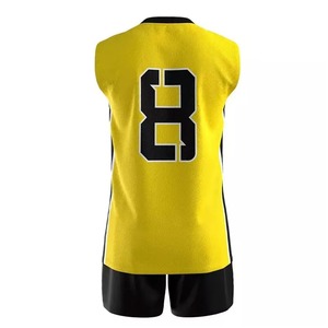 High Quality Latest <b>Design</b> Breathable Eco Friendly Volleyball Uniform Sets Men Custom Logo Lightweight Quick Dry OEM <b>Service</b> - Product Image 3