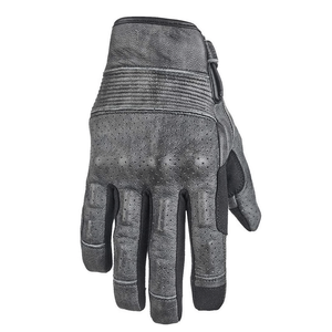 Guantes de Motocicleta de Cuero Genuino Perforado Transpirable al por Mayor, Guantes Cortos de Protección con Pantalla Táctil, Estilo Vintage para Motociclistas - Product Image 1