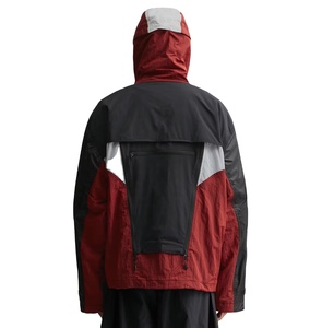 100% High Quality Men's Casual Street Wear <b>Slim</b> <b>Fit</b> Windbreaker <b>Jacket</b> Solid Color With Stand Collar & Contrast Thin Thickness - Product Image 3