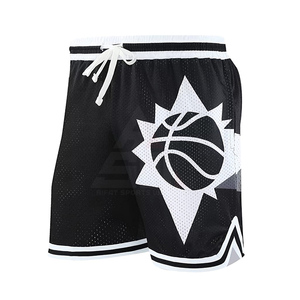 Shorts décontractés pour hommes 100 % polyester, style urbain, couleur unie, imprimé vintage par transfert thermique, avec cordon de serrage, tricoté – Grande Vente - Product Image 3