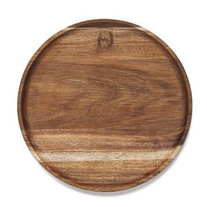 Bandeja redonda de madera hecha a mano de alta calidad, fabricante de cantidades a granel para exhibición de alimentos, precio al por mayor - Product Image 1