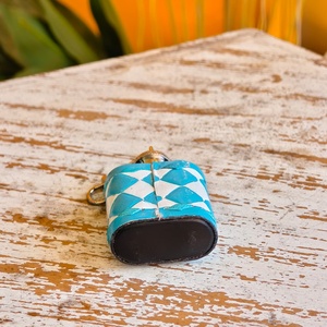 Mini flacons à liqueur en cuir véritable Venus haut de gamme, motif quadrillé, avec nouveau bouchon métallique, légers et robustes, accessoire de mode - Product Image 5