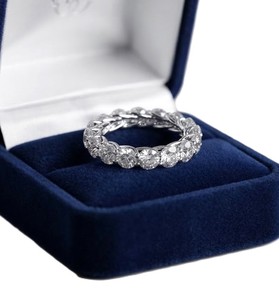 Bague de mariage en or massif 9K 10K 14K 18K avec diamant de laboratoire taille ronde, pureté DEF VS VVS, sertissage éternité, certificat IGI - Product Image 5