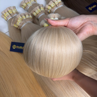 Extensions de cheveux naturels vietnamiens RUSA en vrac, pointes pleines, couleur blond décoloré 613, pour installation