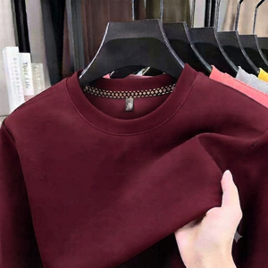 High Quality Men's and Women's Vintage Six-Closure T-Shirt with Sleeves Slim Fit Knitted Fabric 300 Grams <b>Weight</b> Paint Printing - Product Image 2
