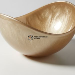 ชามเสิร์ฟทรงโค้งสีทองทันสมัย – ชามผลไม้และสลัดดีไซน์ไม่สมมาตรสุดหรูสำหรับโต๊ะอาหาร ห้องครัว และบ้านหรู - Product Image 5