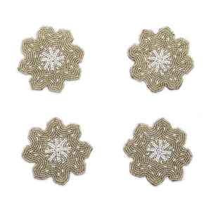 ชุดจานรองแก้วแก้วประดับลูกปัดทำมือระดับพรีเมียม 4 ชิ้น สวยงาม ทนทาน ใช้ตกแต่งโต๊ะอาหาร ราคาประหยัด - Product Image 2