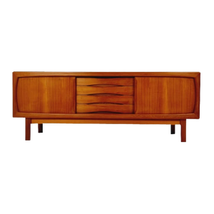 Aparador de Madera de Teca Danesa de Estilo Moderno de Mediados de Siglo con 4 Cajones Centrales - Product Image 1