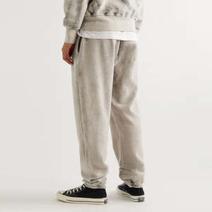 Pantalon en toile délavée style urbain pour homme – Tenue décontractée quotidienne, taille mi-haute, coupe ample et décontractée - Product Image 3