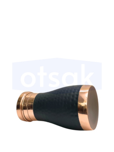 กระติกน้ำทองแดงสีดำ OTSAK พรีเมียม รักษ์โลก ดีไซน์หรูหราทันสมัย ฝาปิดแบบตอกลาย พกพาสะดวก สำหรับสำนักงาน บ้าน และการตั้งแคมป์ - Product Image 3