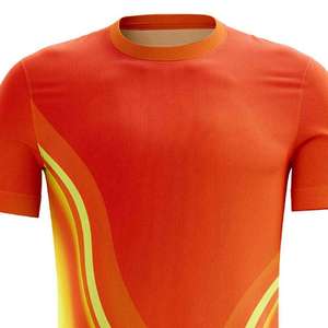 Camiseta de Fútbol Personalizada con Degradado Naranja y Amarillo, Uniforme de Equipo, Camiseta Deportiva de Manga Corta - Product Image 4